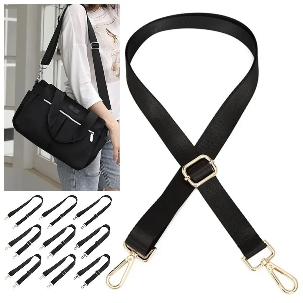 Bag Accessories Adjustable Bag Strap Nylon Black Handbag Strap Bag Belt Crossbody Bag