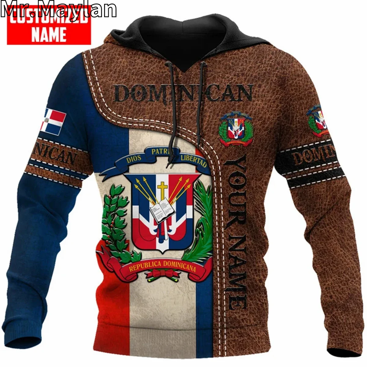 PERSONALIZED DOMINICAN REPUBLIC Flag 3D Jacket Men/women Hoodie Unisex Casual Streetwear Sweatshirts Pullover Sudadera Hombre-22