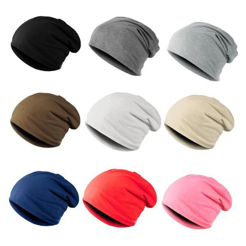 Four Seasons All-match Unisex Knitted Hat Crochet Slouchy Solid Hats Cap for Women Men Beanies Skullies Hip Hop Hats GH-555