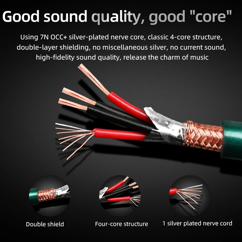 ATAUDIO HIFI 오디오 케이블 6.35 잭 수-수 스테레오 오디오 케이블, 기타 믹서 앰프 베이스 6.35 오디오 케이블, 6.5mm