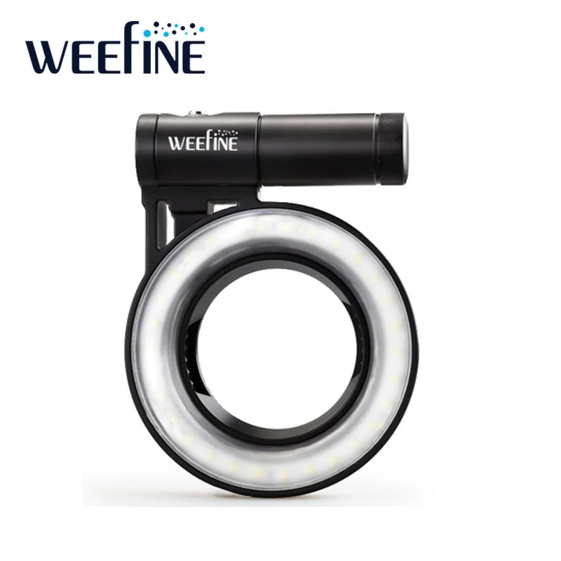 Weefine WF051 Ring Light 1000-Lumen Waterproof Flashlight for Sony Nikon Camera Housing Scuba Dive Torch Underwater Photography