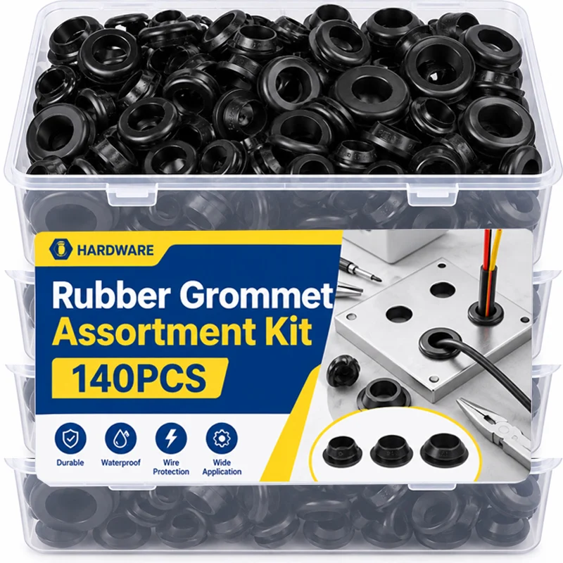 Rubber Grommet Assortment Kit Electrical Plugs Gasket Firewall Hole Plug Edge Guard Wire Cable Protector Plumbing Gasket Rings