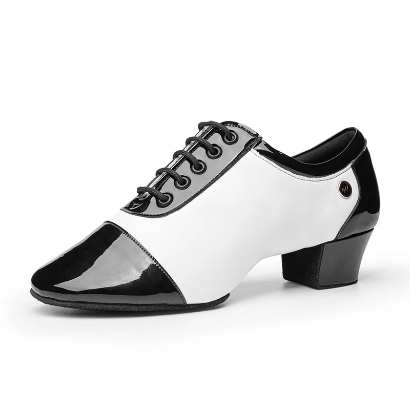 Chaussures de danse professionnelles pour hommes, salle de Rhde tango moderne, intérieur, noir, blanc, latin, nouvelle marque