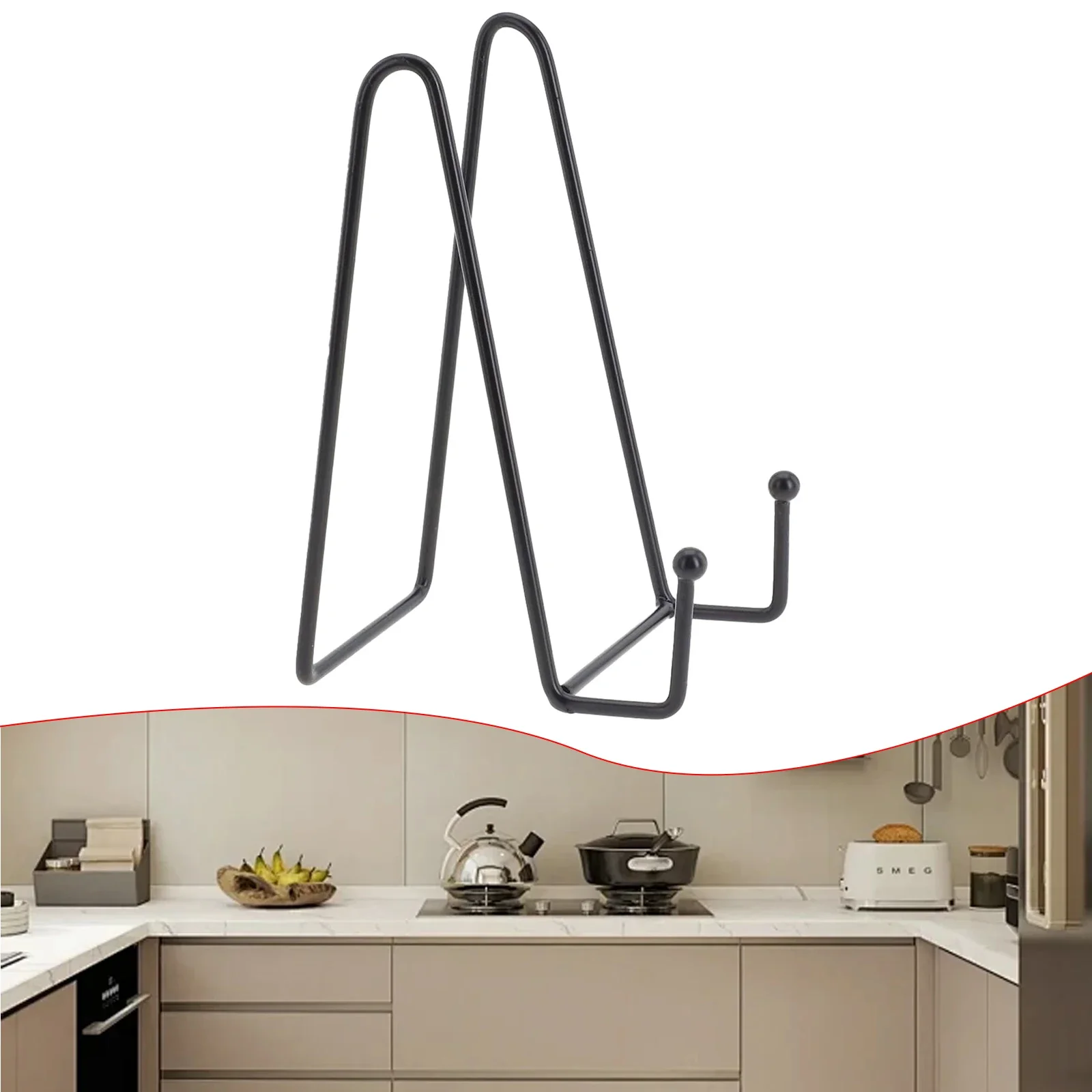 1pc DIY Craft Bracket Picture Frame Lacquer Gold Iron Plate Display Stand Rack Easel Storage Stand Holder Living Room Black