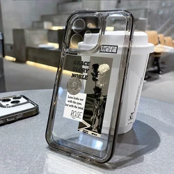 Rose Flower Phone Case For iPhone 11 Case iPhone 13 14 12 Pro Max XR XS Max X 7 8 14 Plus SE 2022 2020 Soft Silicone Cover Funda
