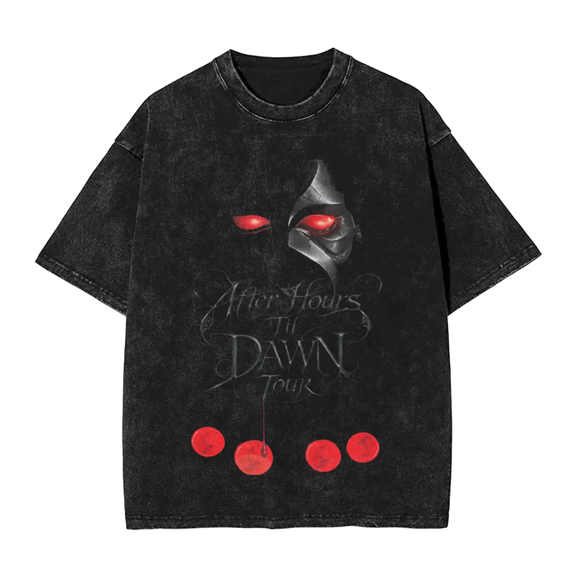 The Weeknds After Hours til Dawn Stadium Tour 2026  Washed T Shirt Streetwear Hip Hop Vintage T-Shirt  Tee Shirt for Men Women