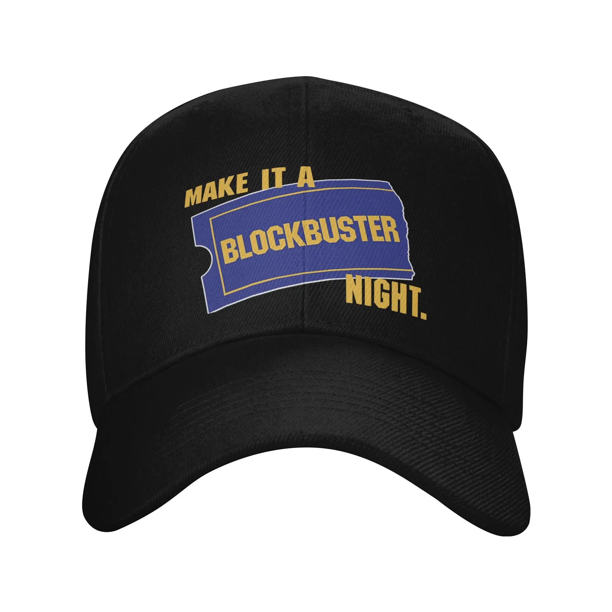 Make It a Blockbuster Night Trendy Baseball Cap Warehouse Work Soft Crown Snapback Cap