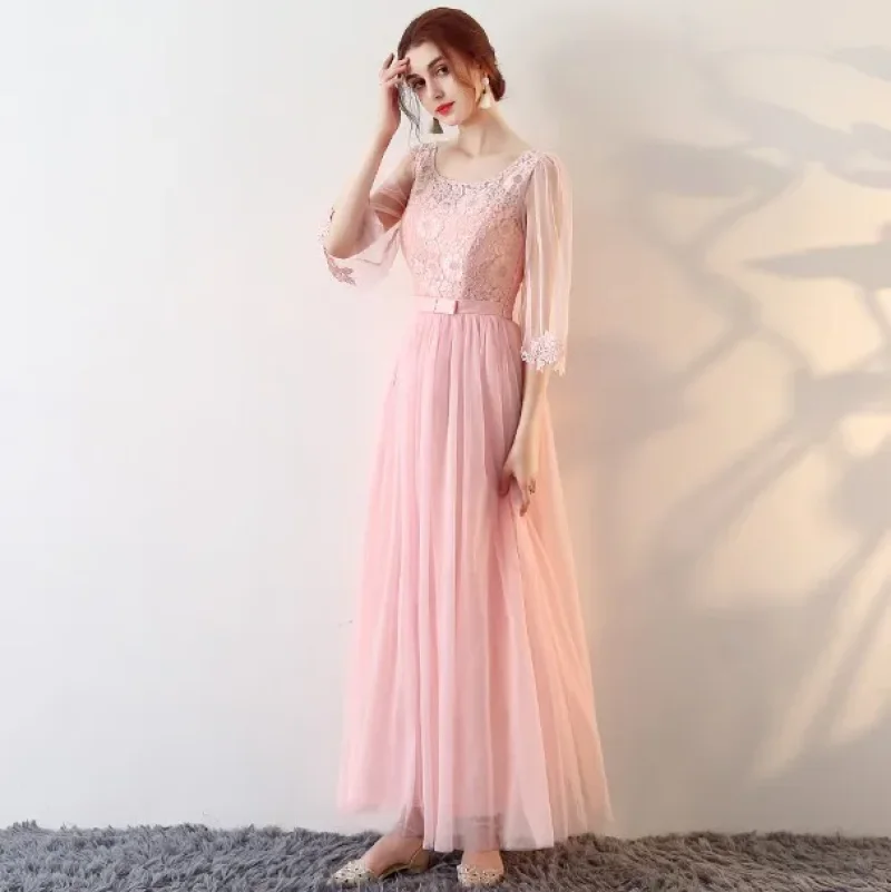 Spring Summer Purple Pink Light Champage Bridesmaid Dresses Women Graduation Vestido Prom Gown Girl Cheap Wedding Party Dress