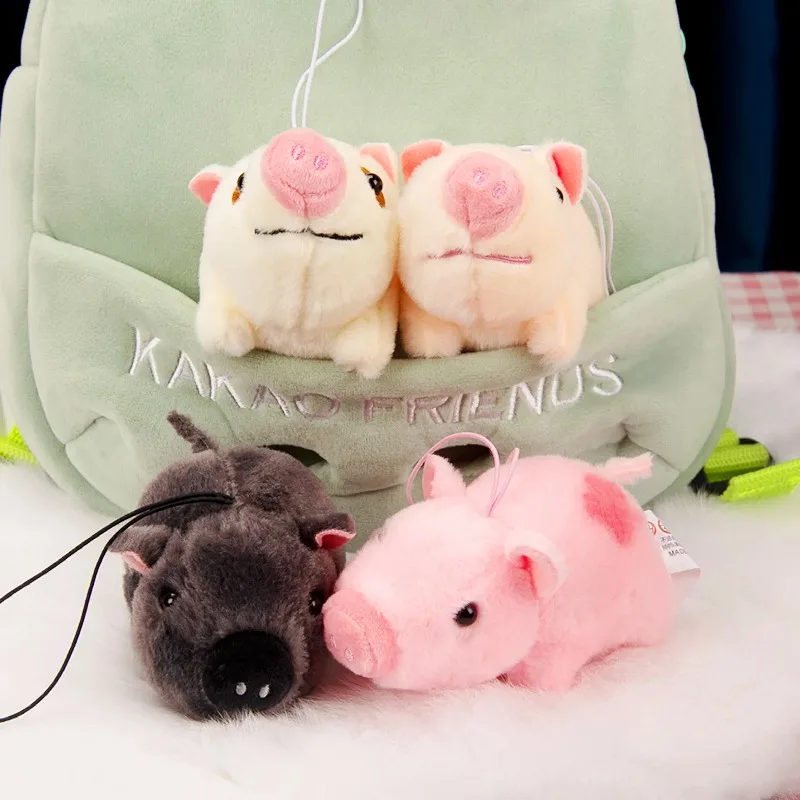 Mini pluszowy breloczek, uroczy breloczek w kształcie świnki do plecaków i torebek, miękka pluszowa zawieszka do torby dla dzieci, chłopców i dziewcząt.