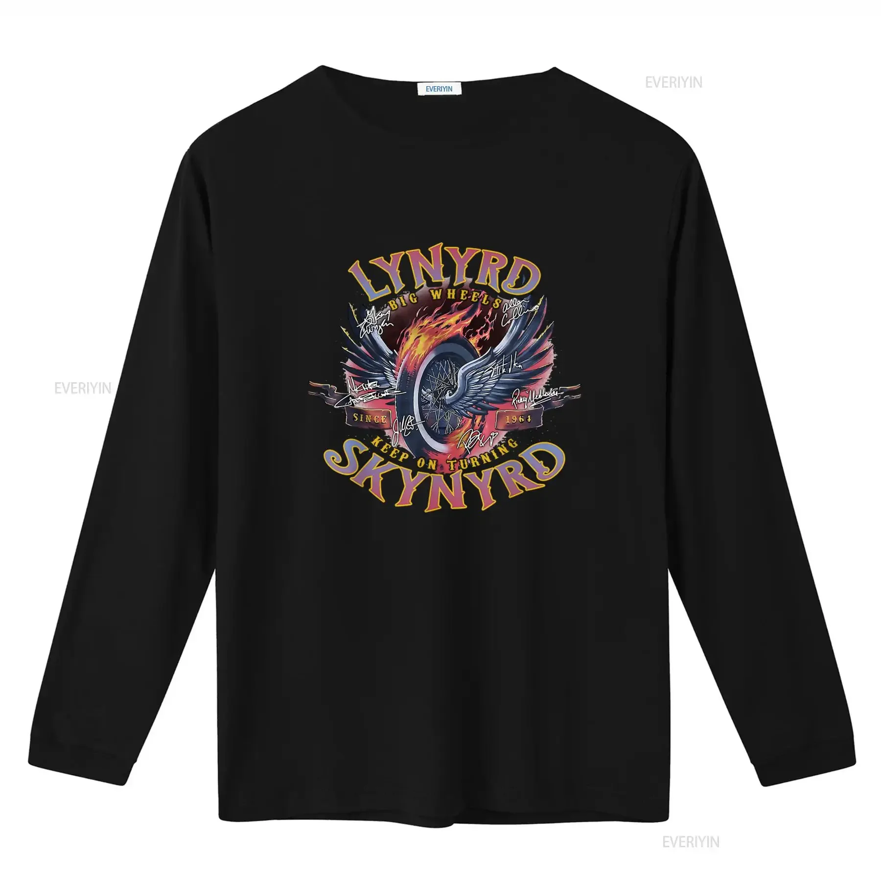 Vintage Lynyrds Skynyrds Band Music Legend Limited T Shirt Big Wheels Keep On Turning Design vintage Washed