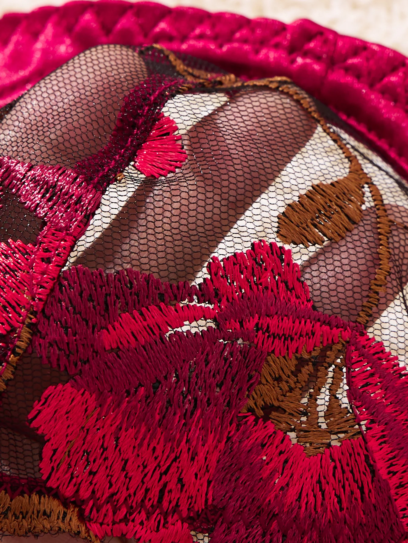 2-قطعة الدانتيل الصدرية مجموعة النساء الأزهار التطريز الملابس الداخلية مجموعة شفافة الوردي اللباس الداخلي مجموعة 2023 مجموعة الملابس الداخلية للنساء ZA825177 #3