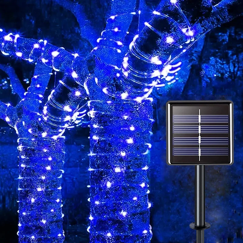 

32/22m Outdoor Solar Tube Rope Led Light Garden Christmas Decoration Xmas Wedding Garland WaterProof String Light Fairy Strip