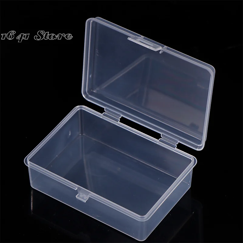 

（NEW）Small Semi-Transparent Plastic Cards Cases Folder Matte Flip-Top Jewelry Box Accessories Storage Organize Packaging Boxes