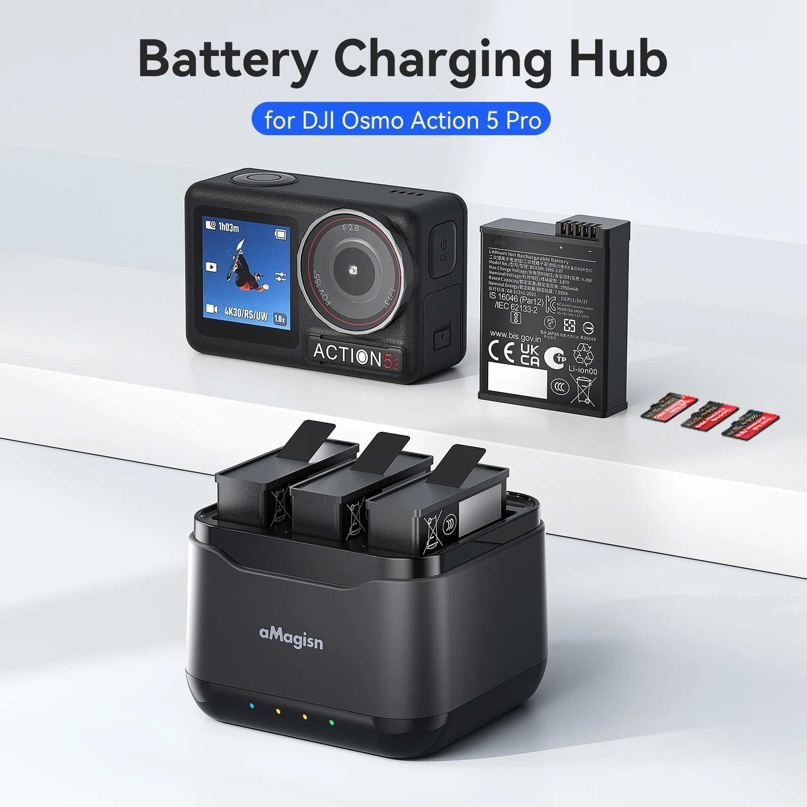 

Battery Charging Hub for DJI Osmo Action5 Pro Fast Charging Box Action5 Pro Charger Accessories