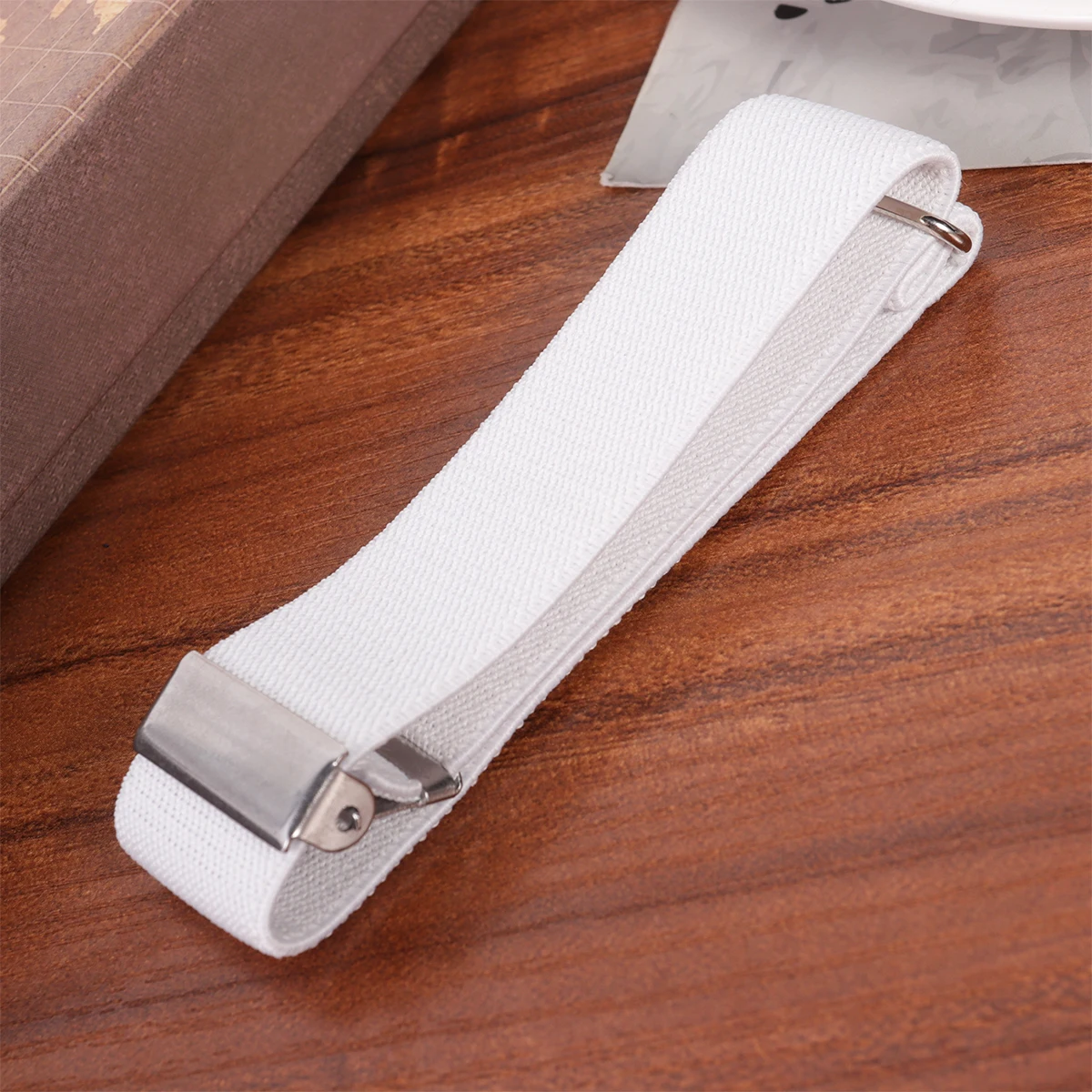 

1 Pair Classic Design Chinlon Shirt Stay Belt Attractive Anti Slip Unisex Durable And Practical Office Use
