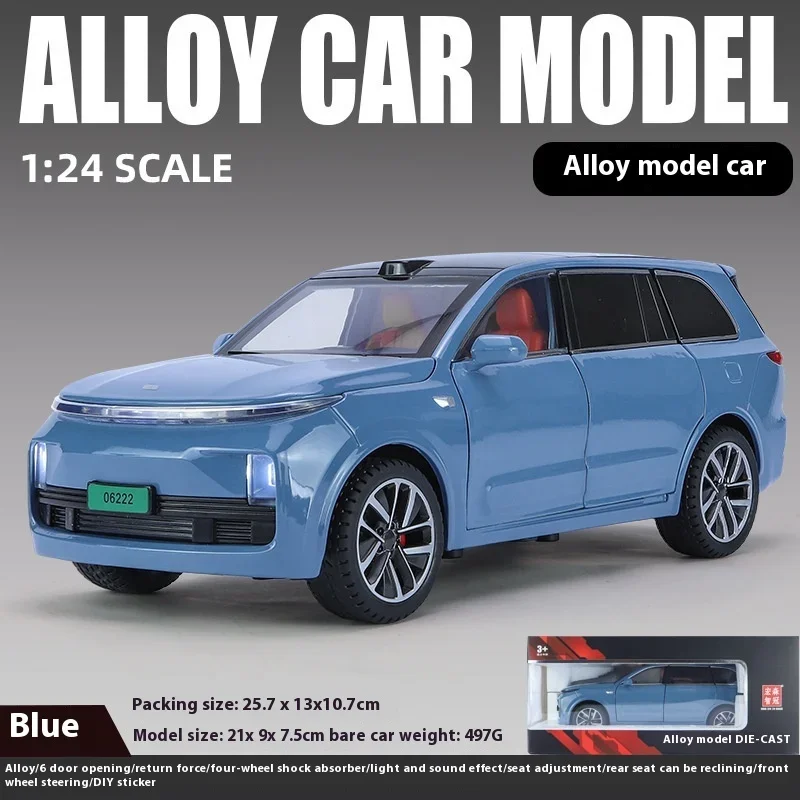 

1:24 LEADING IDEAL ONE L9 SUV New Energy Vehicles Alloy Diecast Model Sound & Light Toy Trendy Display Ornament Present For Kids