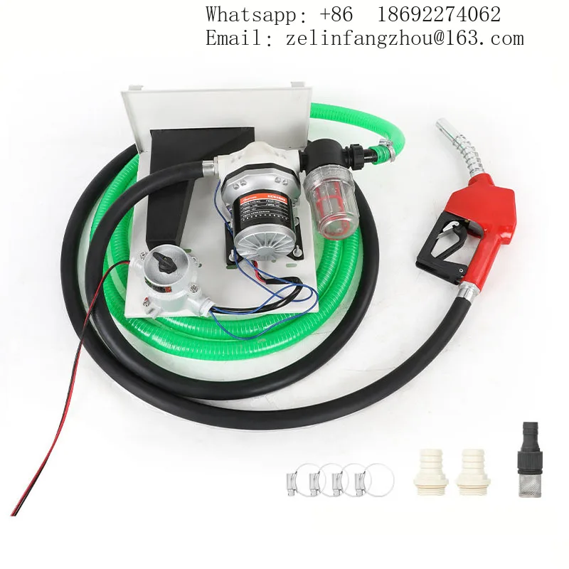 CAVITT Electric DC Self Priming Wall-Mount Diaphragm Dosing Pump 12V 24V 48V Explosion Proof Hose Auto Shut Off Nozzle