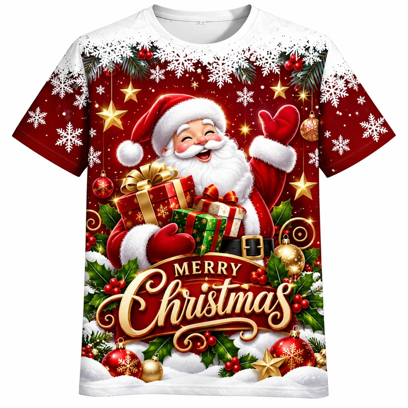 Men'S Fashion Xmas Party - T-shirt de Noël pour hommes, motif