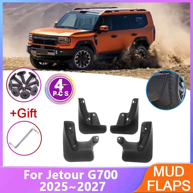 

For Jetour G700 Accessories 2025 2026 2027 4PCS Car Mudguards Front Rear Anti-splash Mud Flap Guard Wheel Fender Mudflaps Tools