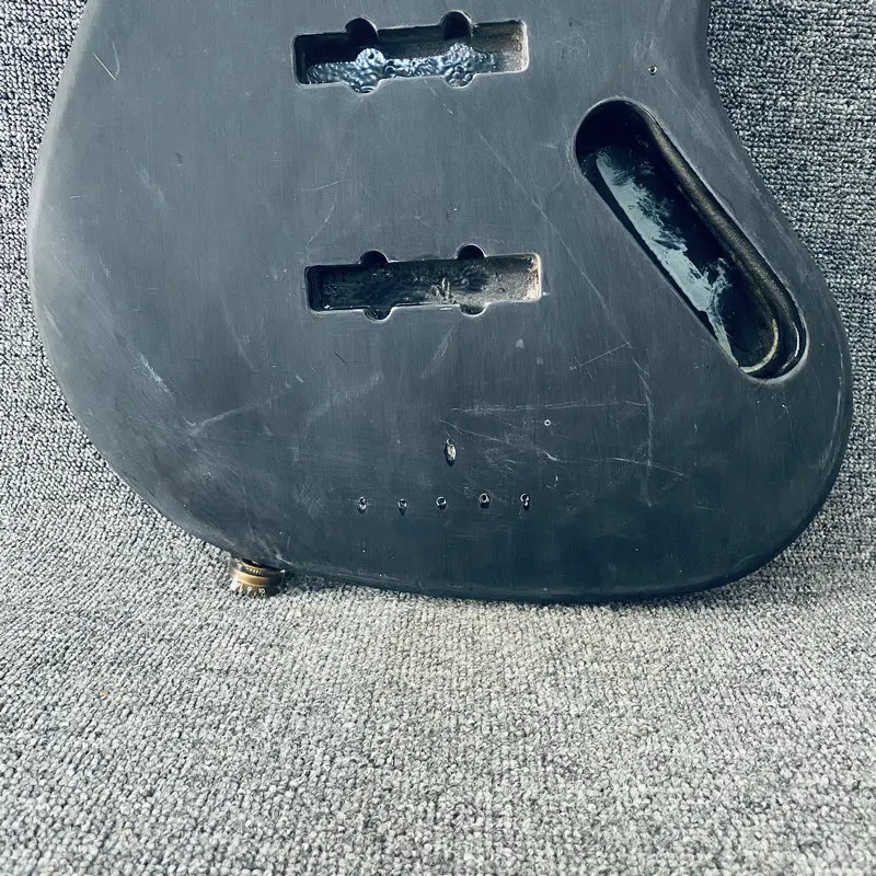 HB660 Active Pickups Model Jazz Bass Matte Black Color Electric Bass Body with Paints and Wood Damages Right Hand Version