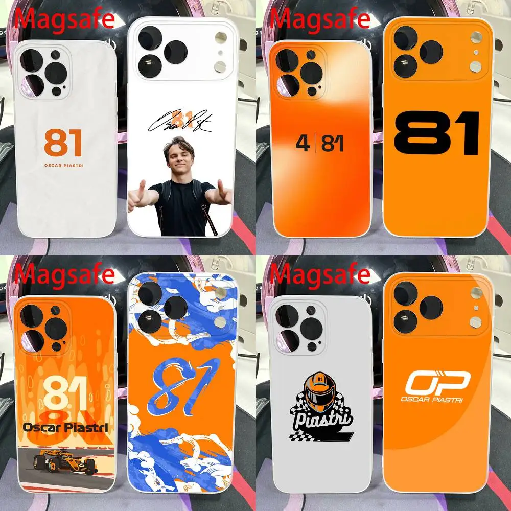 

Driver O-Oscar Piastri 81 Phone Case For iPhone 14,16,15,11,13,17,12,Air,Mini,Plus,E,Pro,Max Magnetic Magsafe Frosted Cover