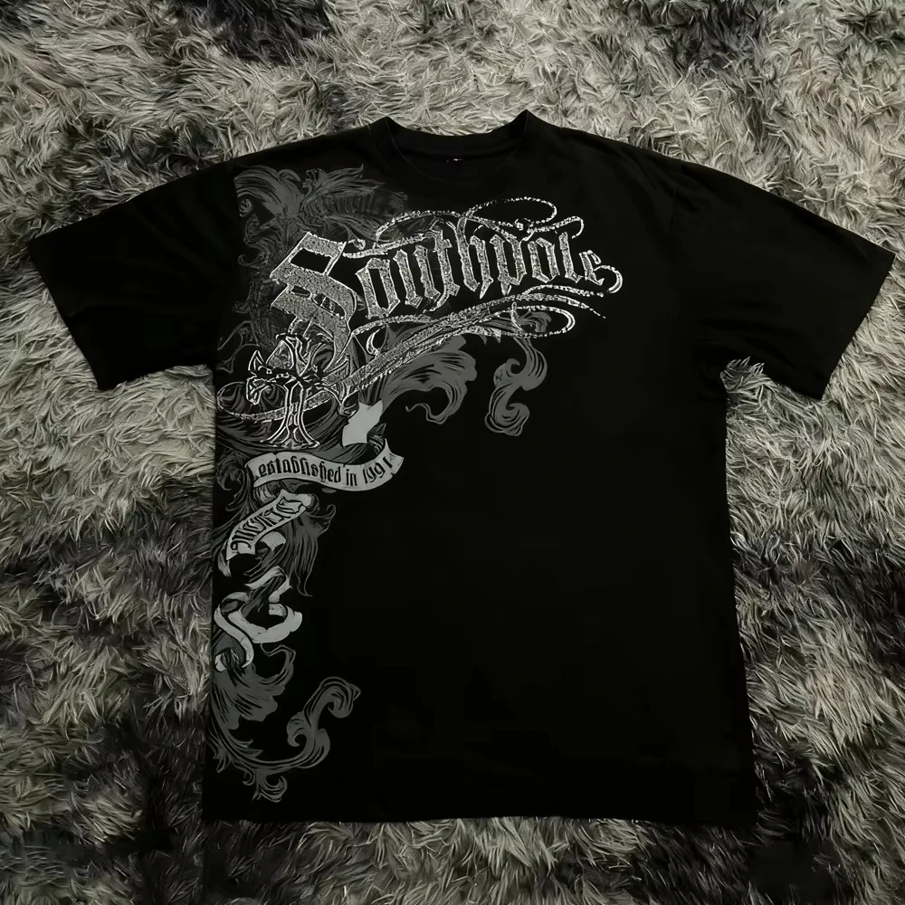 Art Classic Y2K Religious Vine Cross Retro Street Brand T-Shirt Cotton Graphic Tee Men Women Summer Streetwear