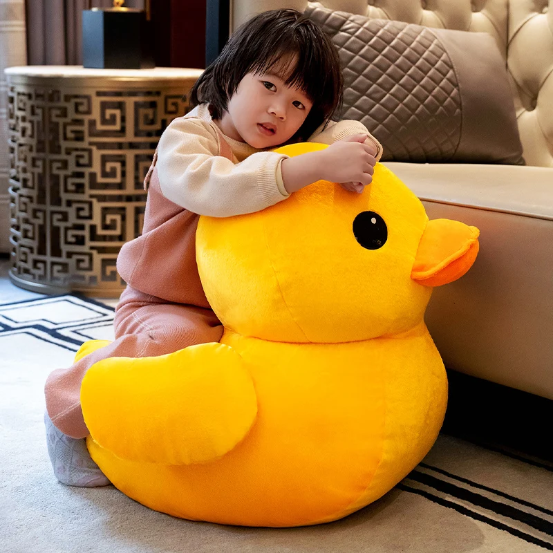 20-70cm Big Size Yellow Fluffy Duck Plush Toys Sleep Pillow Stuffed Animals Ducks Plushie Toy Home Decor Pillow Xmas Kids Gift