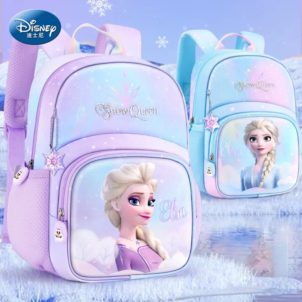 

Disney Frozen Elsa School Backpack for Girls Kids Kindergarten Orthopedic Shoulder Bag Lightweight Large Capacity Student Gifts