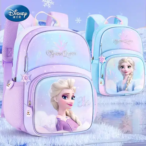 Disney Frozen Elsa School Backpack for Girls Kids Kindergarten Orthopedic Shoulder Bag Lightweight Large Capacity Student Gifts
