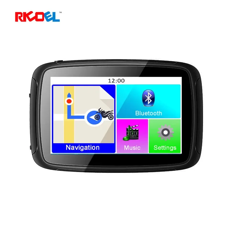 Factory Waterproof IP67 5 Inch Motorcycle GPS Rugged GPS Navigator With Newest Map