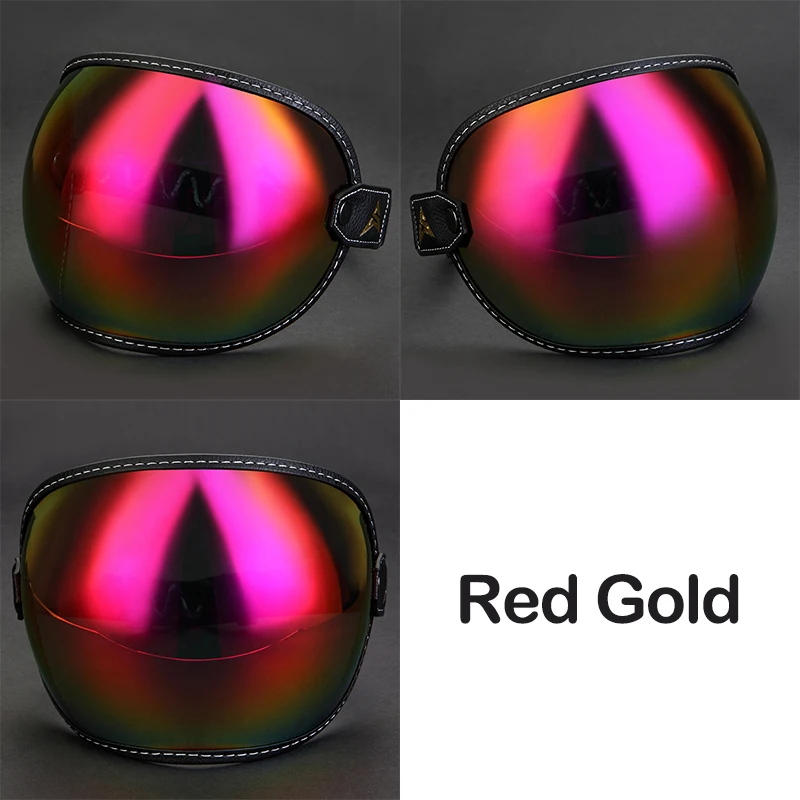 Uniwersalny kask motocyklowy z osłoną bąbelkową osłony na okulary przeciwsłoneczne akcesoria pasują do wszystkich kask półotwarty Vintage Retro z otwartą twarzą