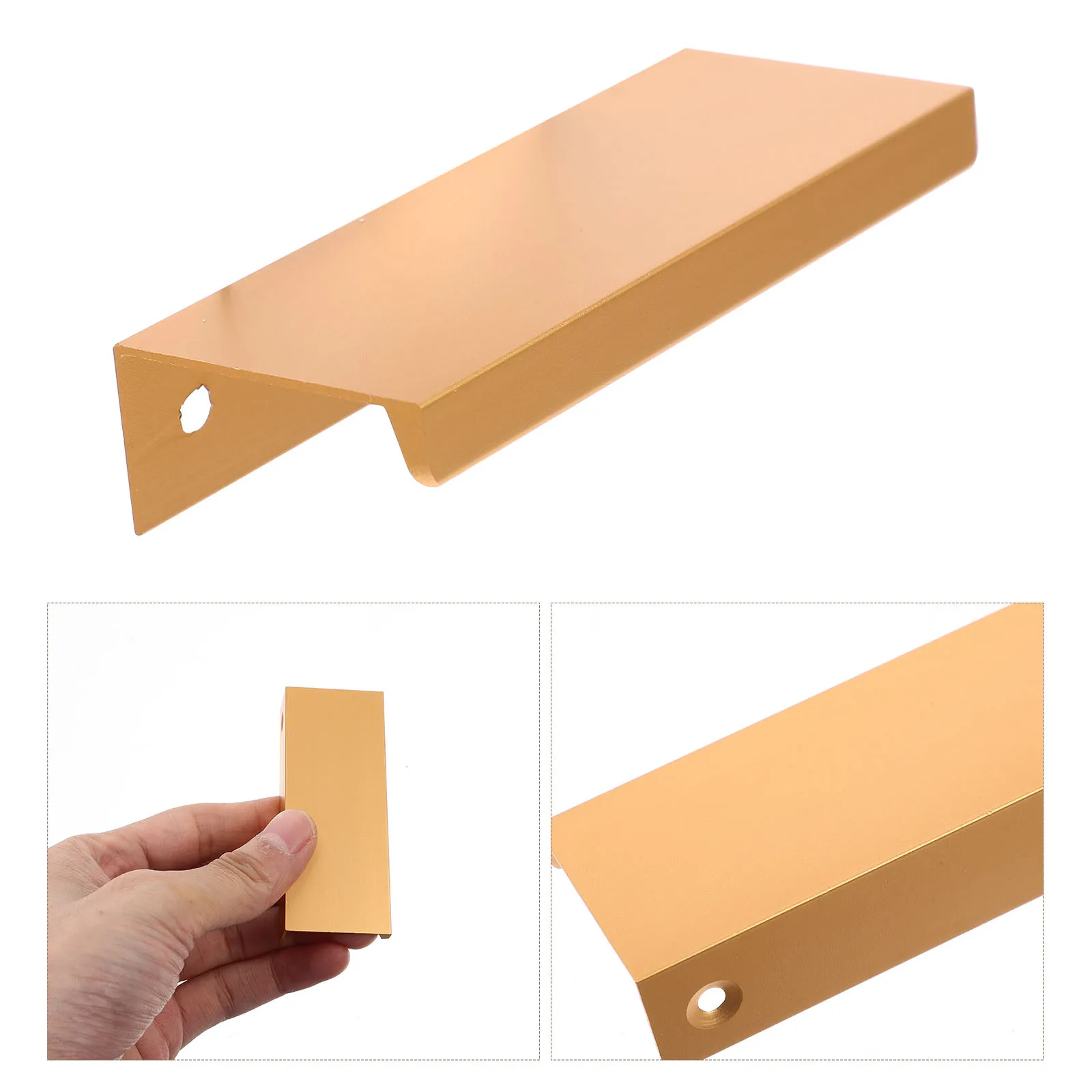 

4Pcs Aluminum Alloy Invisible Finger Edge Pulls for Cabinets Drawers Rustproof Durable Smooth Edges Easy Install