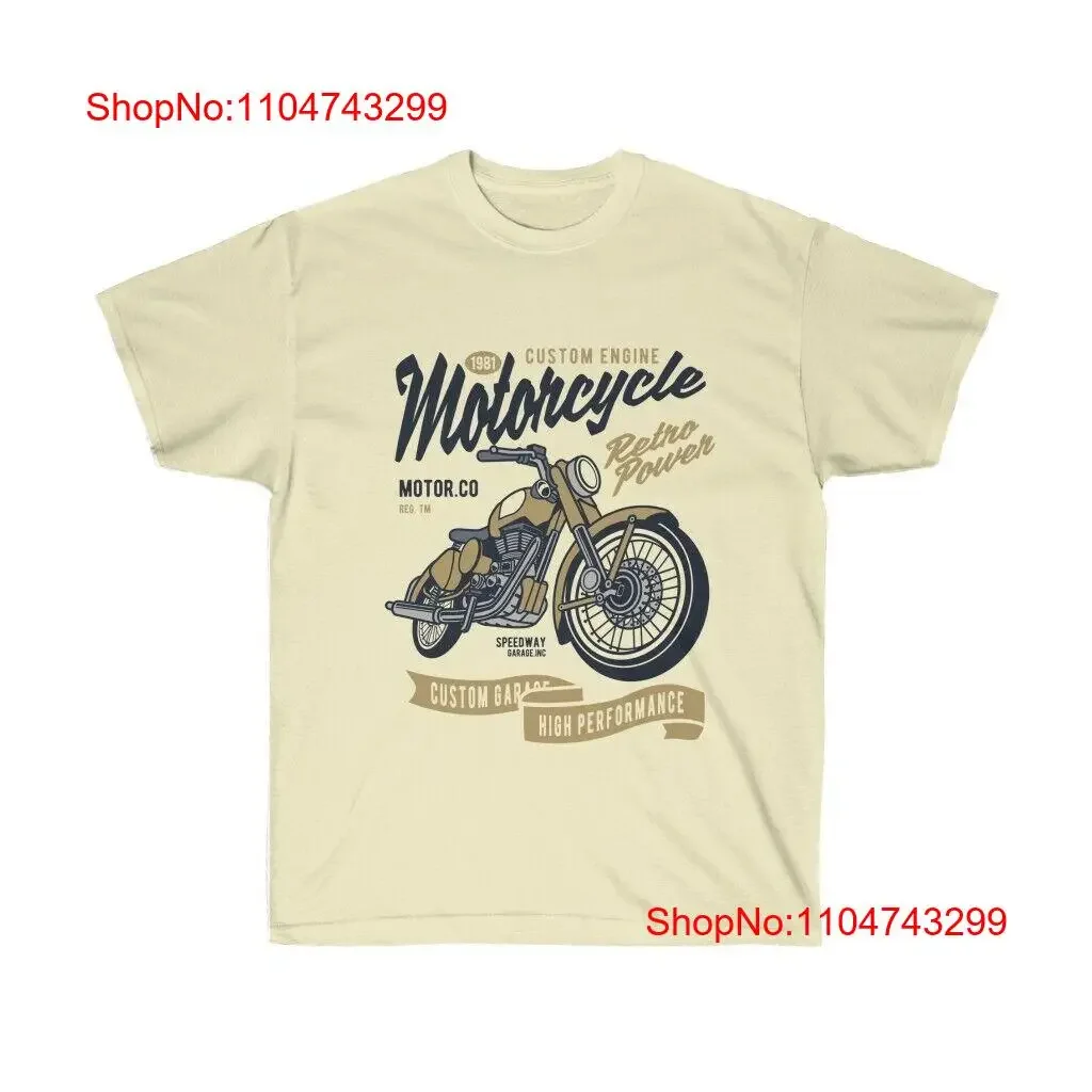 

Футболка из ультра хлопка MOTORCYCLE RETRO POWER, винтажная стираная повседневная дышащая мягкая дизайнерская одежда с графикой, стильная универсальная