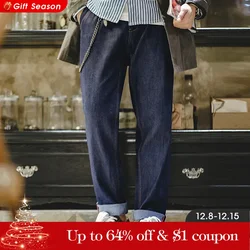 Maden Workwear American Vintage Original Cow Jeans Amekaji Denim Red Ear Straight Leg Trousers Men's Autumn