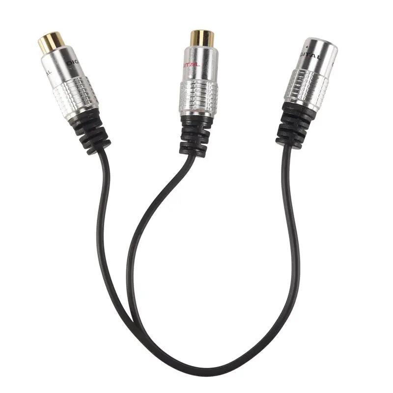 BTLIFE-3.5Mm (1/8 Inch) Stereo Jack Female To 2 Dual RCA Female Jack Stereo Audio Splitter Y Adapter Cable For Connector AV