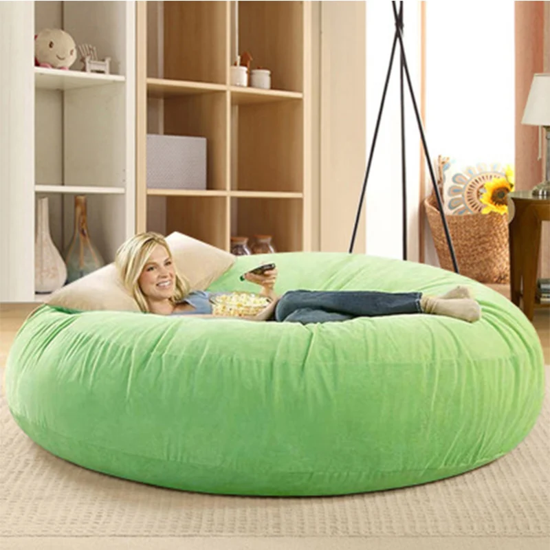 living room removable washable large bean bag cover furniture fat girls can be seat sofa bed cover