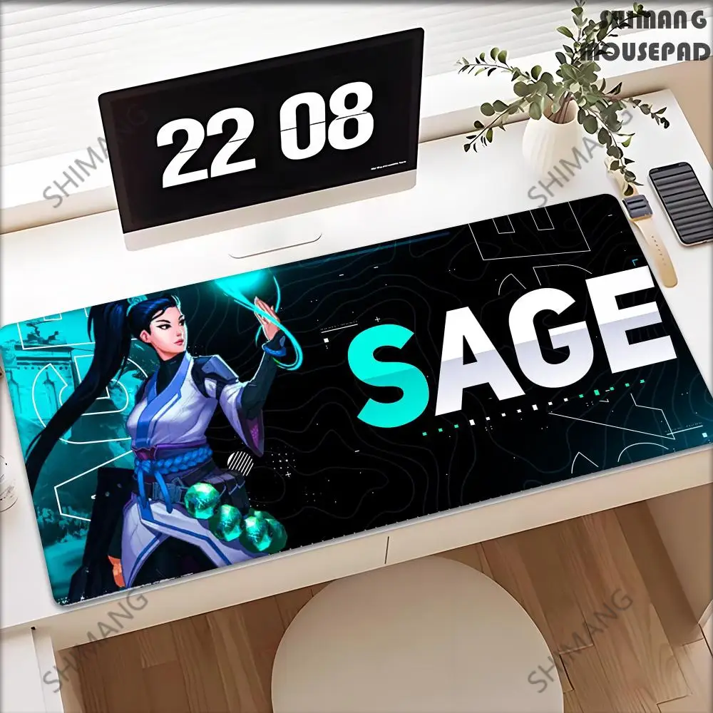 hot game Sage Valorant Mouse Pad Desk Mouse Pad Cute HD Desk Pad Extended Gaming Keyboard Mats Large 100x50cm XXL Gamer Mousepad