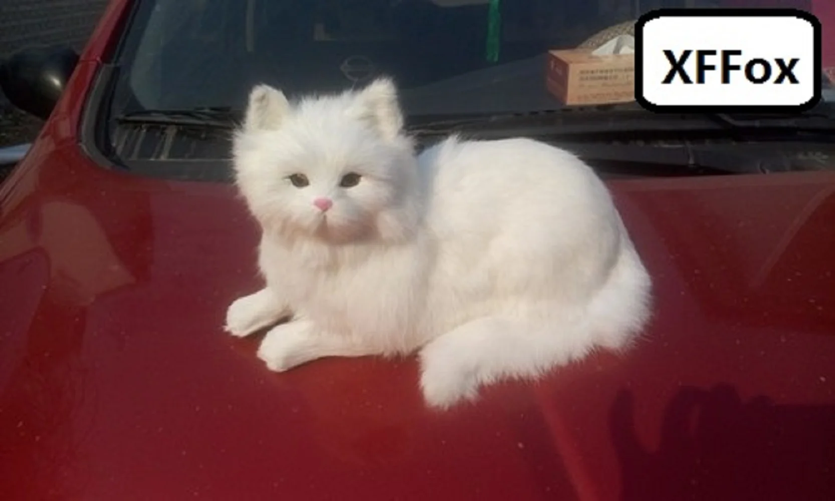 big simulation white cat model plastic&furs lying cat gift about 30x16x16cm xf1393