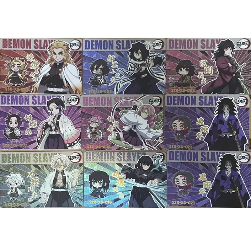 

Аниме Demon Slayer SSR карты Kochou Shinobu Tomioka Giyuu Iguro Obanai коллекционные карты подарки на Рождество и день рождения детские игрушки