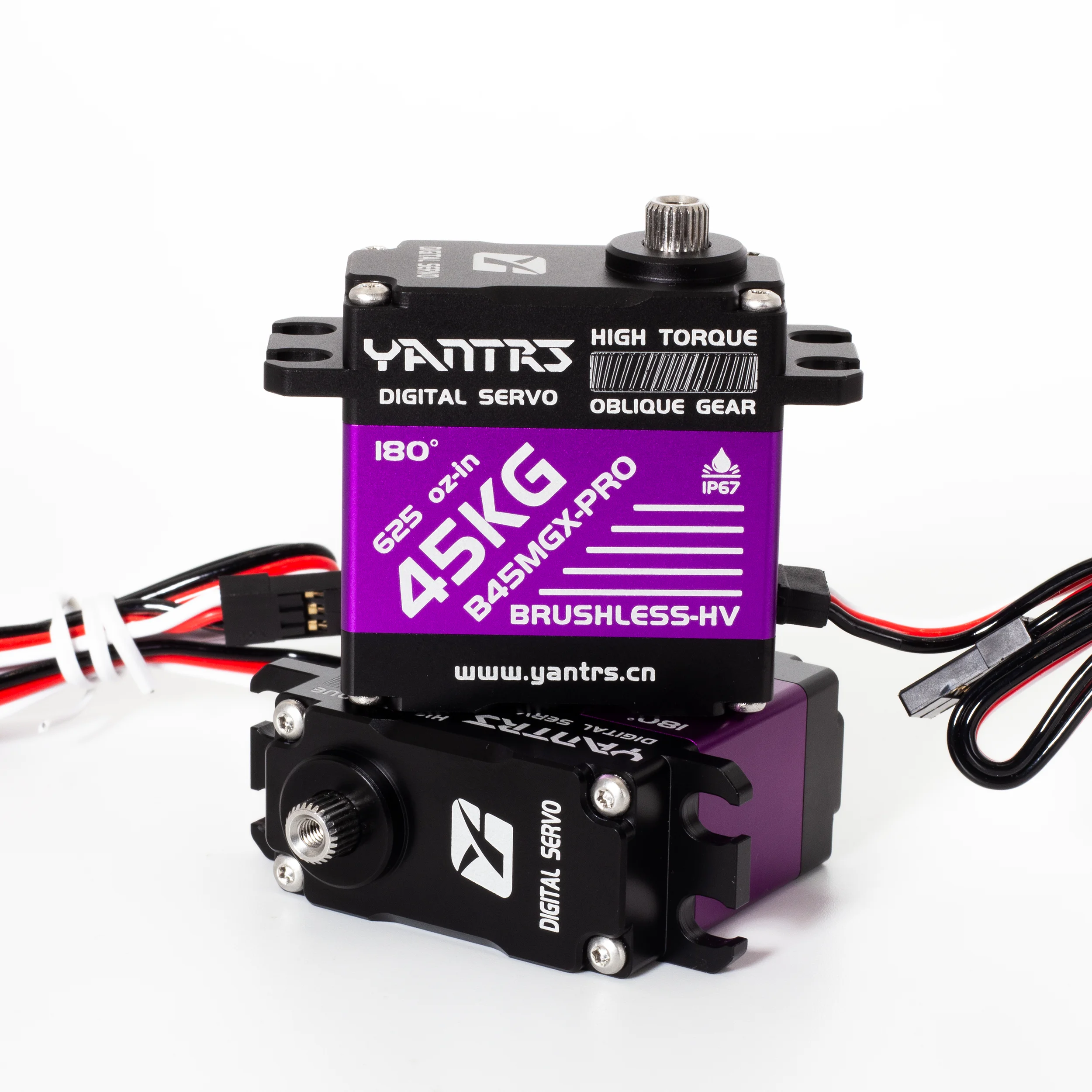 YANTRS 45KG Brushless Servo Motor Helical Gear High-speed Monster Torque Waterproof 180°RC Steering Servo 1/8 1/10Crawler RC Car