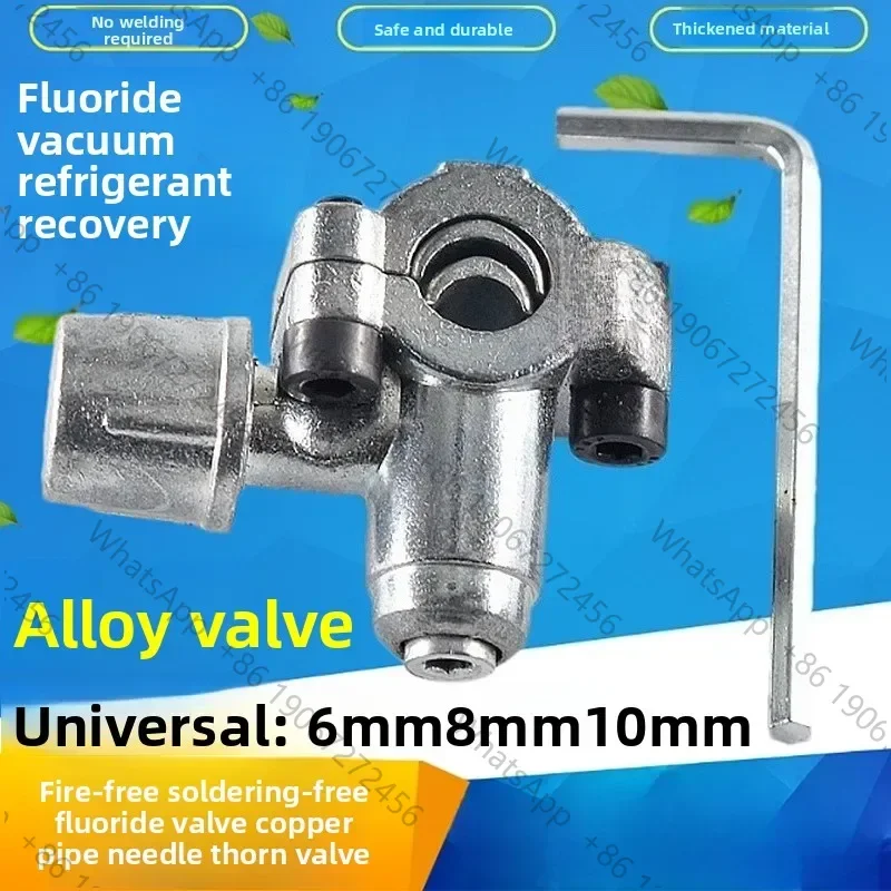 Needle valve R134A refrigerator fluoride freezer liquid filling process zinc alloy refrigerant copper tube fluoride tool