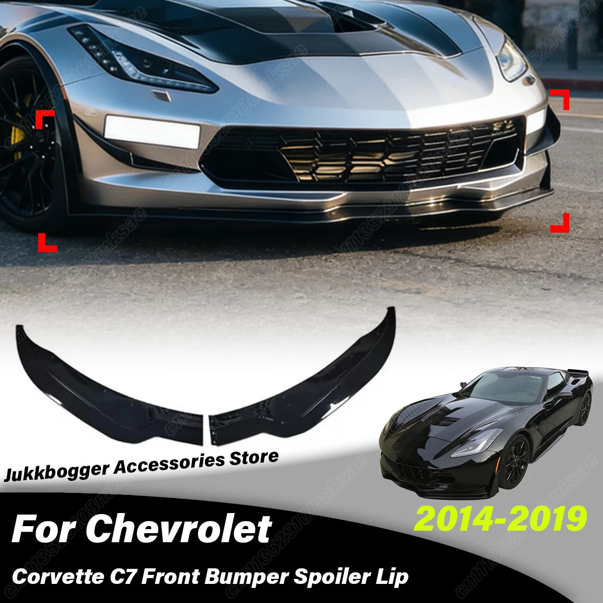 

Для Chevrolet Corvette C7 2014-2019: Накладка-спойлер на передний бампер, аксессуары для модификации и декора