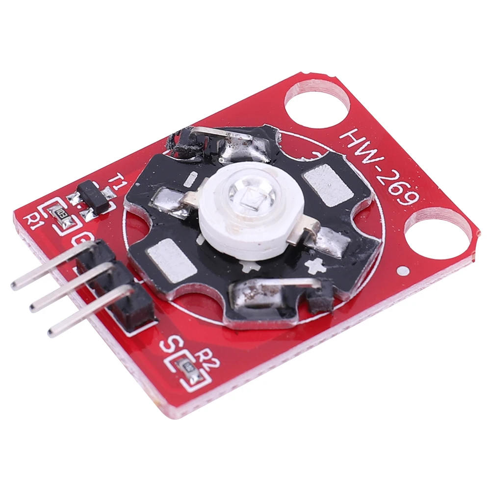 3W LED Module Board White/Red/Yellow/Blue/Green/Purple High Power DIY LED Module with PCB Chassis for Arduino