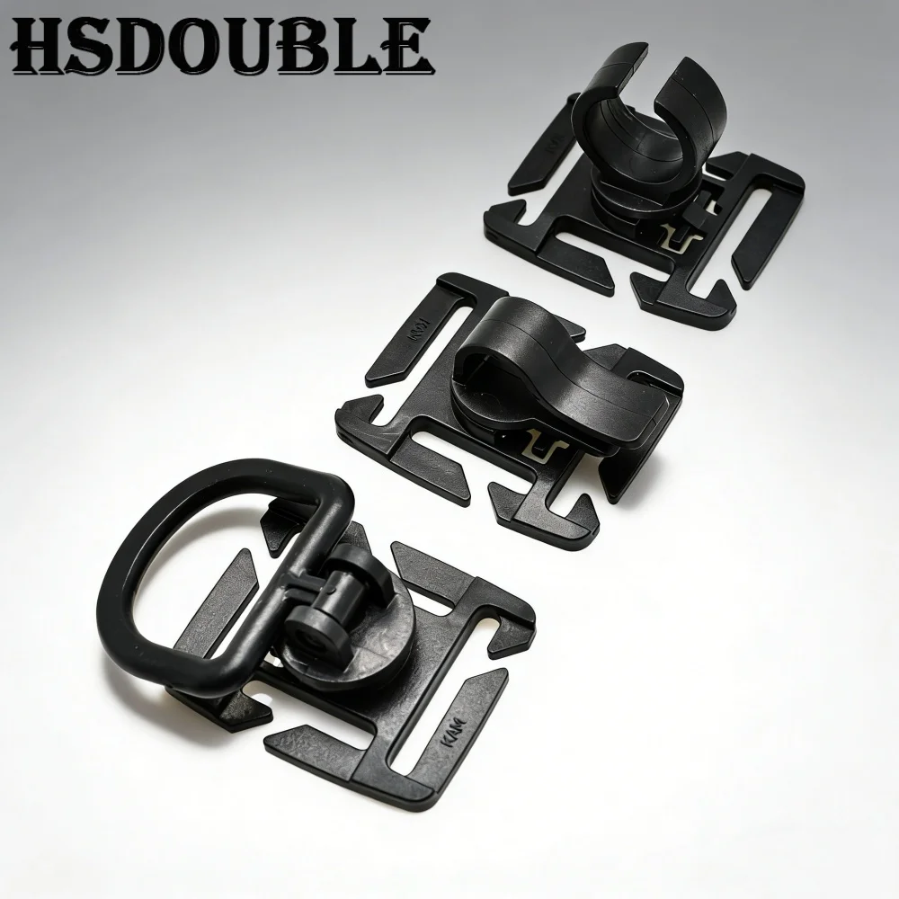 HSDOUBLE Multifunktionaler Kunststoff-D-Ring-Clip, 360° °   Drehbarer Rucksackhaken mit 8 verstellbaren Winkeln zum Wandern und Camping