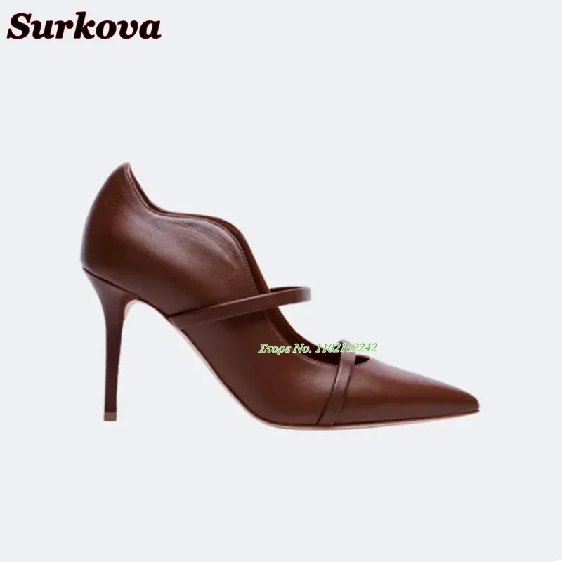 2024 Spring Multi-Color Style Pumps Pointed Toe Stiletto Heels Shallow Mouth Mule Shoes Fashion Banquet Dress High Heels Women