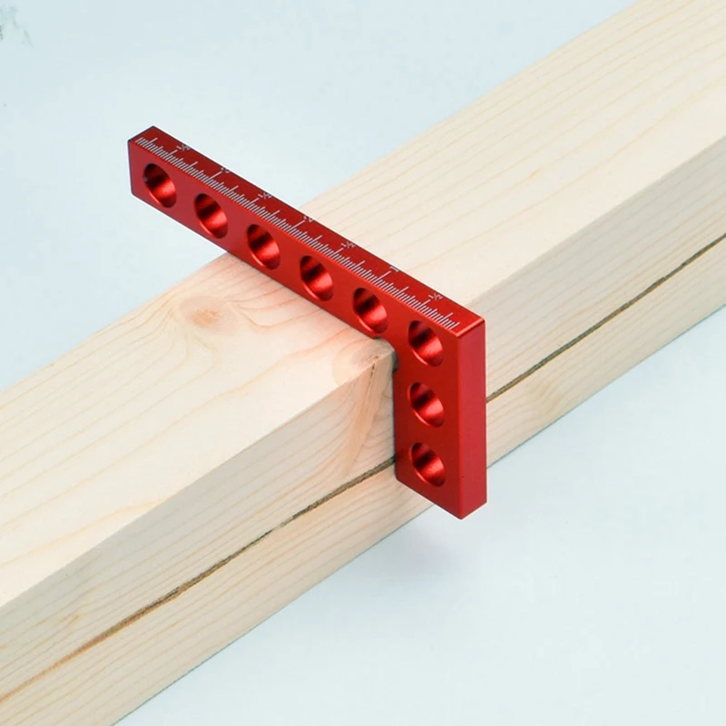 Righello di altezza in lega di alluminio Righello ad angolo retto da 90 gradi Strumento di misurazione Righello per marcatura Righello angolare Strumenti per la lavorazione del legno