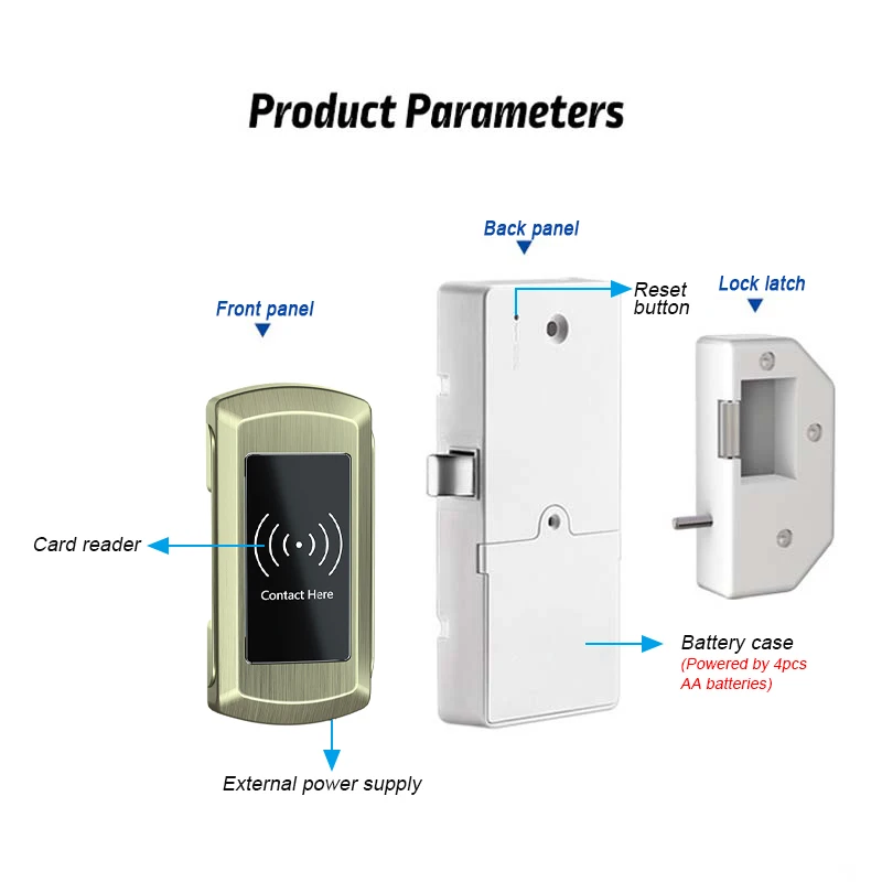 Zinc alloy RFID Gym Fitness Electronic Digital Locker Lock RF ID card