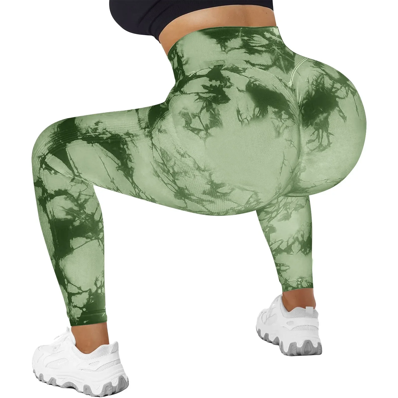 2023 nahtlose Tie Dye Leggings Spandex Shorts Frau Fitness elastische atmungsaktive Hip-Lifting Freizeit sport Lycra Spandex Strumpfhose