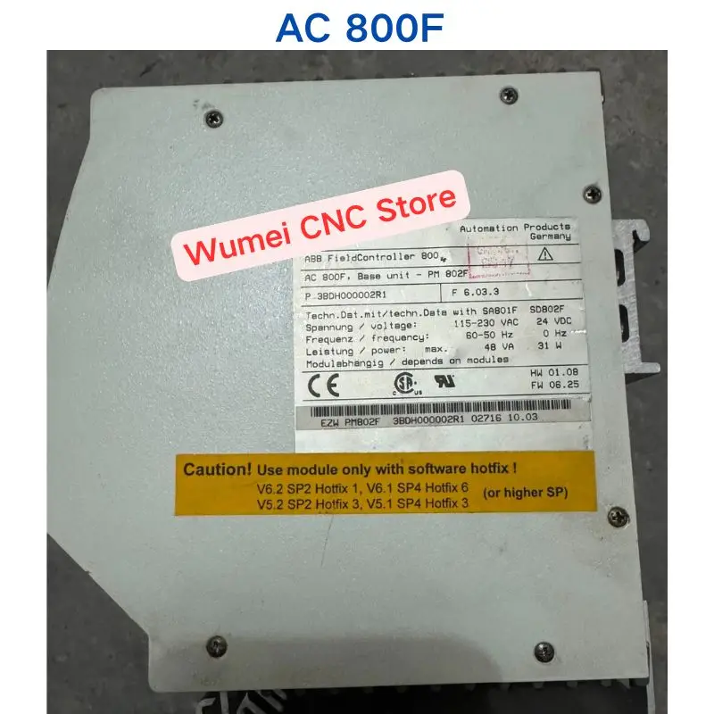 

Second-hand test OK for ABB modular AC 800F SD 802F EI 803F FI 830F module