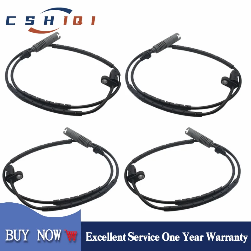 4PCS Front+Rear Left Right ABS Wheel Speed Sensor For Bmw 1 Series 116 118 120 125i 118d 120d 2004-2014 34526762465 34526762466